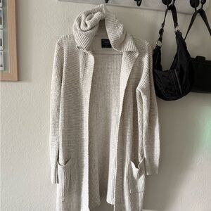 Abercrombie & Fitch Cream Hooded Cardigan